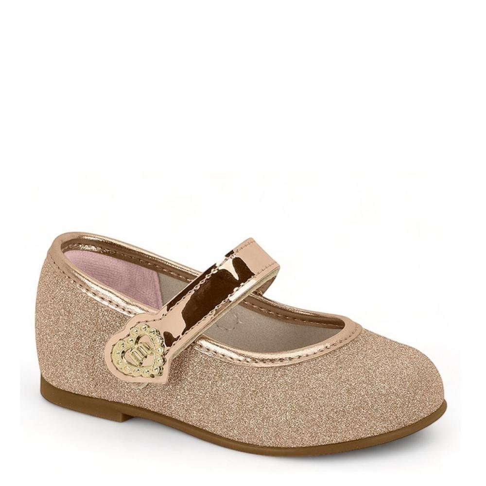 Sapato Boneca Infantil Feminina Molekinha Ouro Ros Dourado