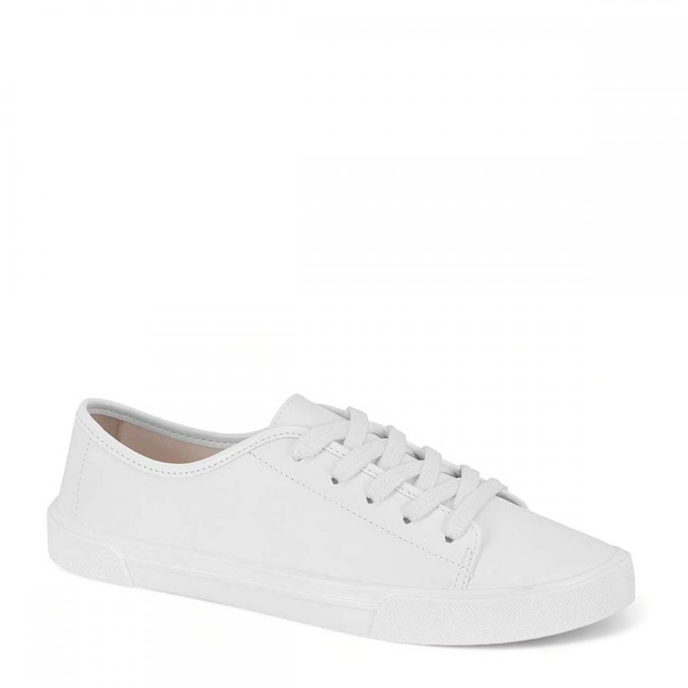 Tenis Casual Basico Feminino Moleca 5296.582.7800 Branco 1