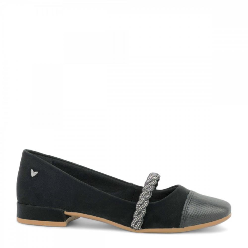 Sapato Boneca Brilhante Mississipi Feminino Preto 1