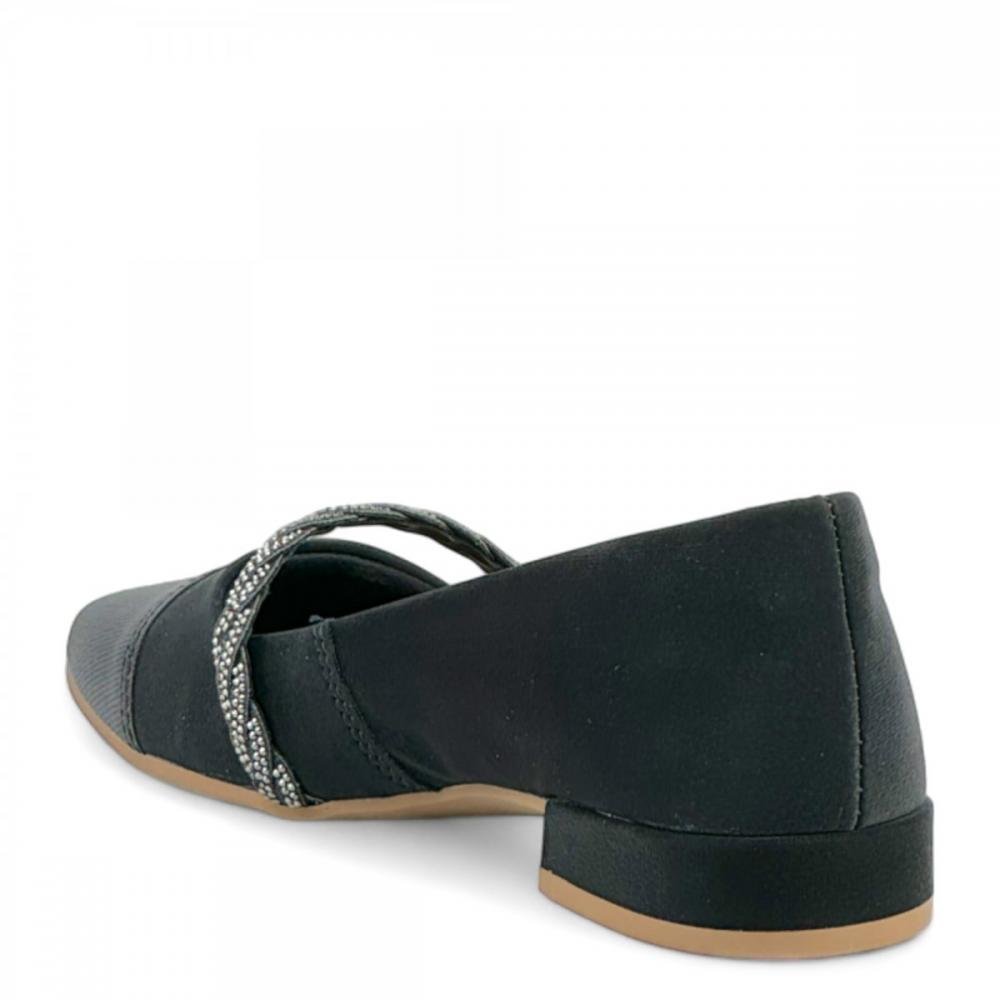 Sapato Boneca Brilhante Mississipi Feminino Preto 3