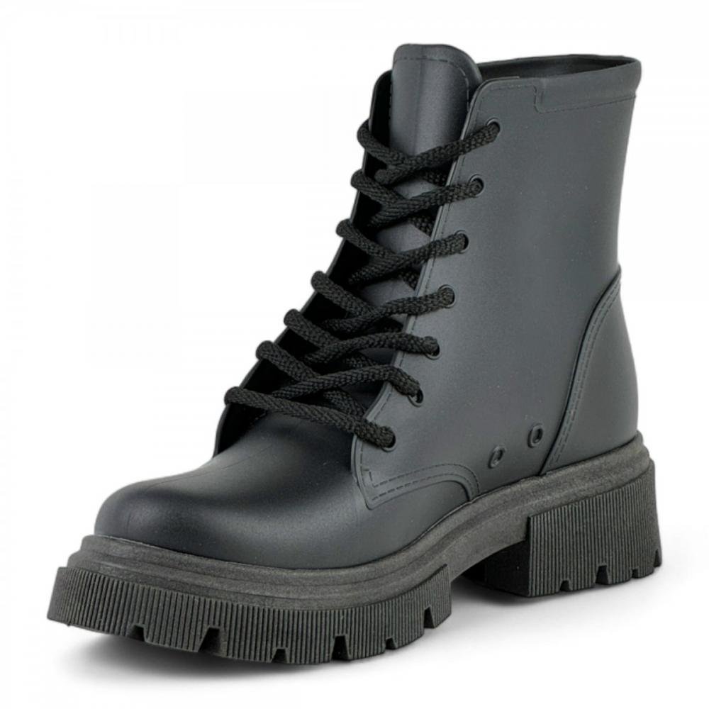 Coturno Borracha Galocha Robusto Luelua Feminino Preto 2