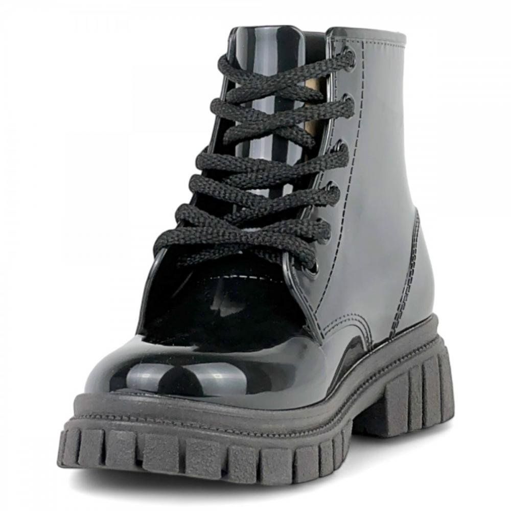 Coturno Borracha Luelua Infantil Menina Preto 2