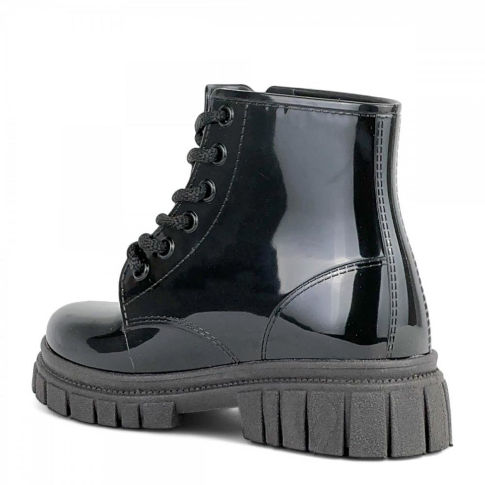 Coturno Borracha Luelua Infantil Menina Preto 3
