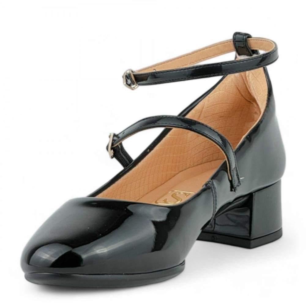 Sapato Boneca Tornozeleira Santinelli Feminina Preto 2