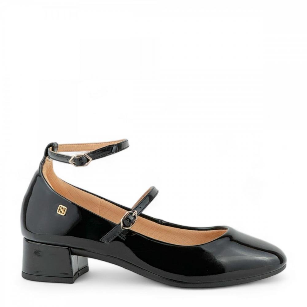 Sapato Boneca Tornozeleira Santinelli Feminina Preto 1