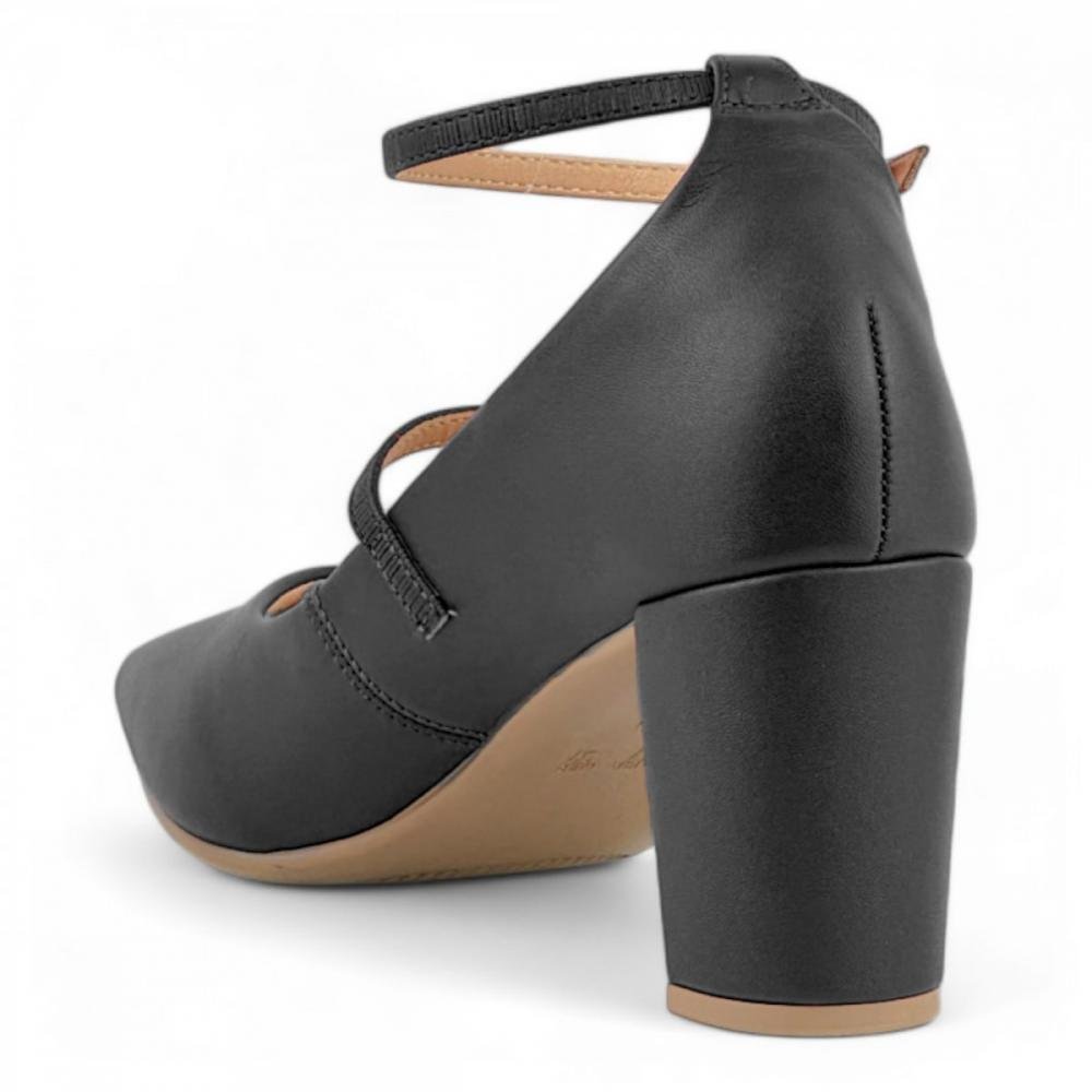 Sapato Scarpin Boneca Tornozeleira Santinelli Feminina Preto 3