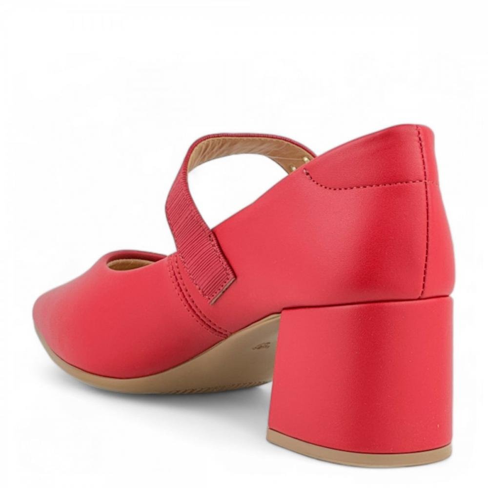 Sapato Scarpin Boneca Salto Bloco Santinelli Feminino Vermelho 3