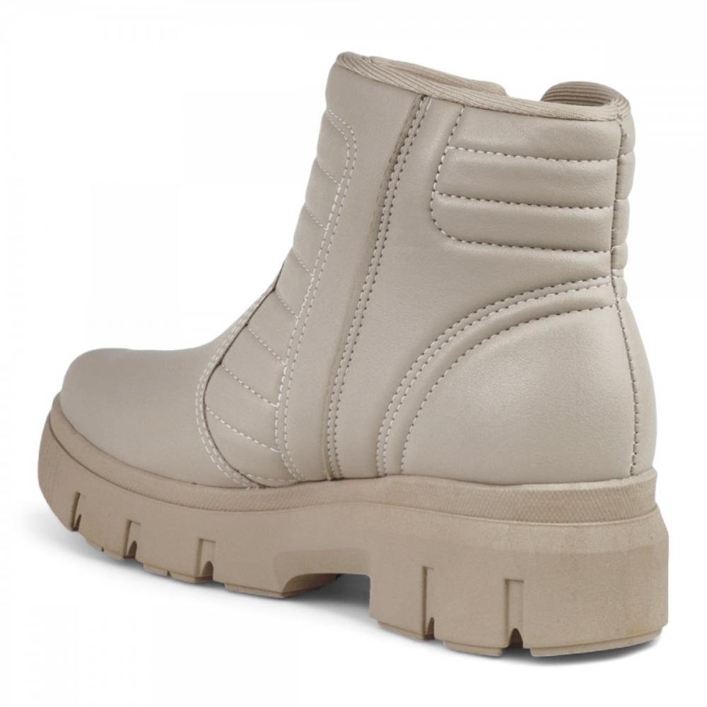 Bota Curta Flatform Robusta Kolosh Feminina Bege 3