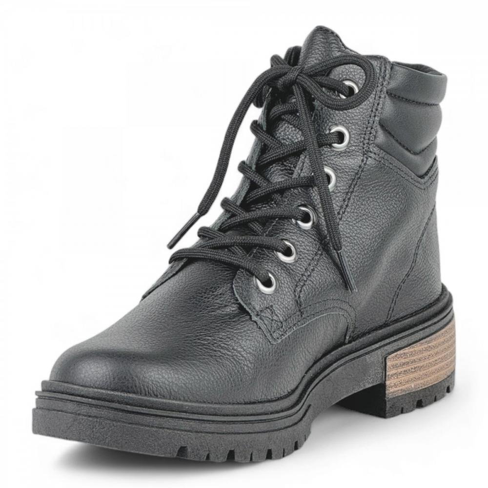 Coturno Casual Couro Tratorado Dakota Feminino Preto 2
