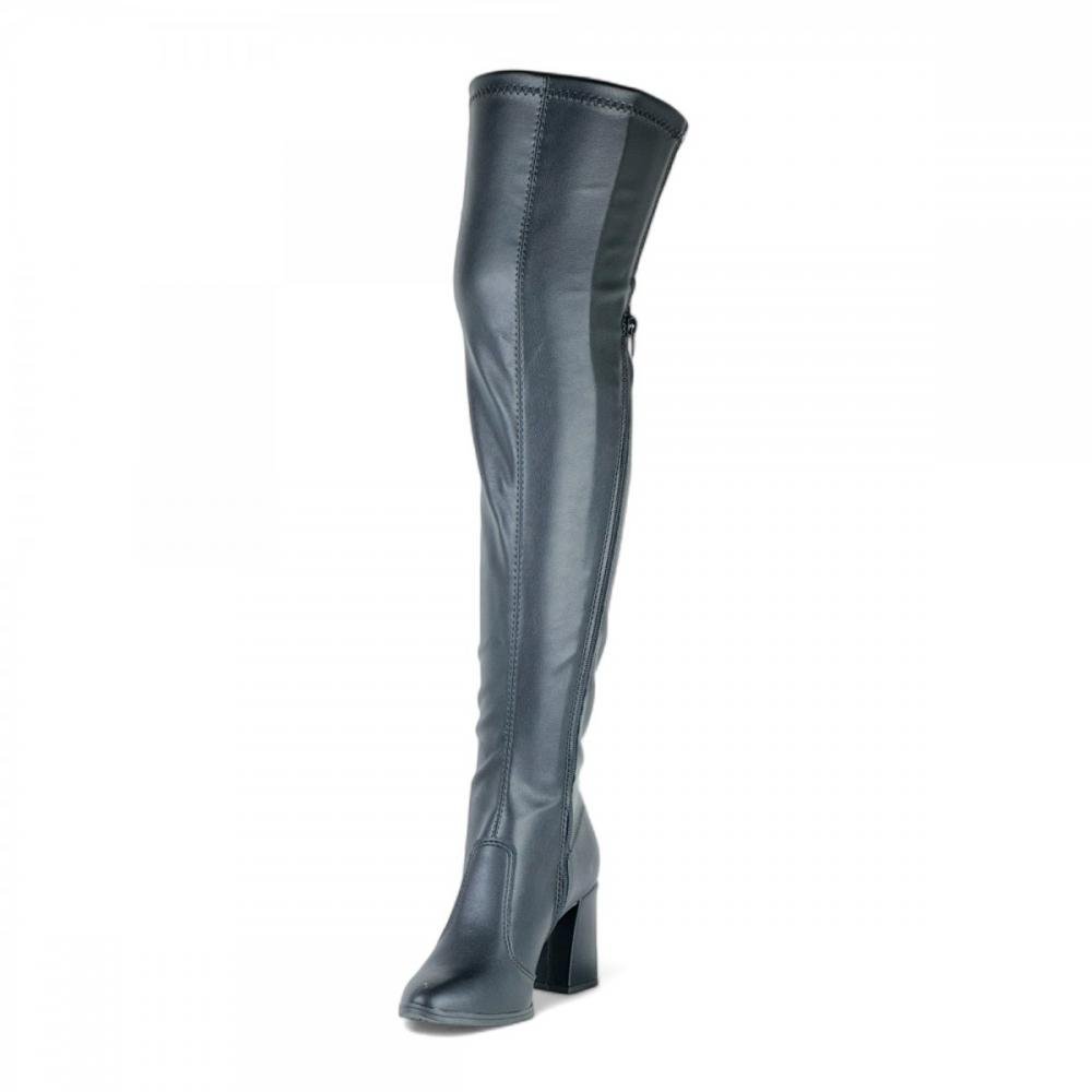 Bota Longa Super Over Salto Alto Mississipi Feminina Preto 2