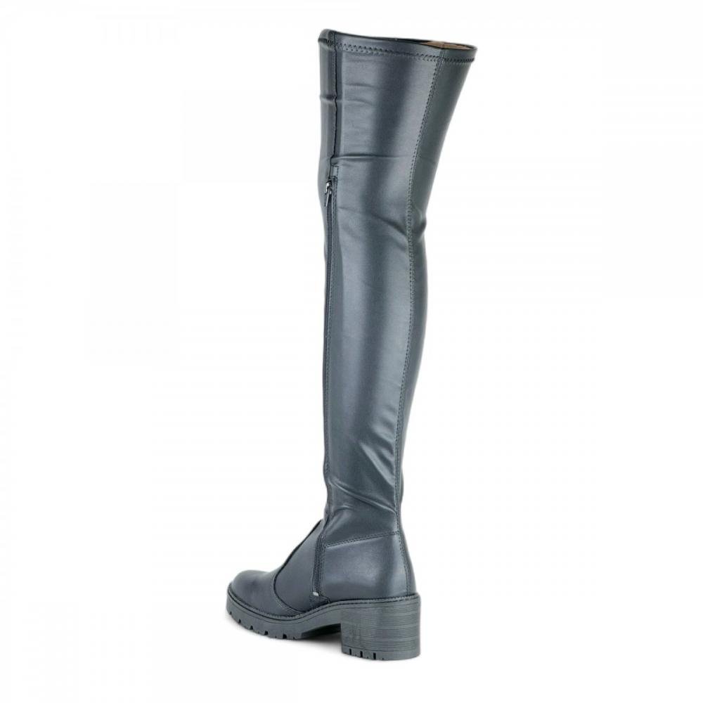 Bota Longa Super Over Salto Tratorado Mississipi Feminina Preto 3