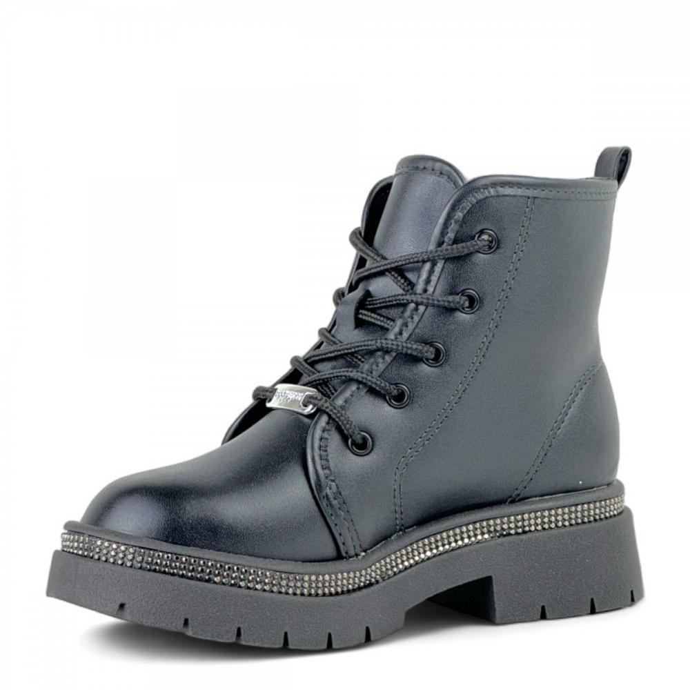 Coturno Casual Brilho Molekinha Infantil Feminino Preto 2