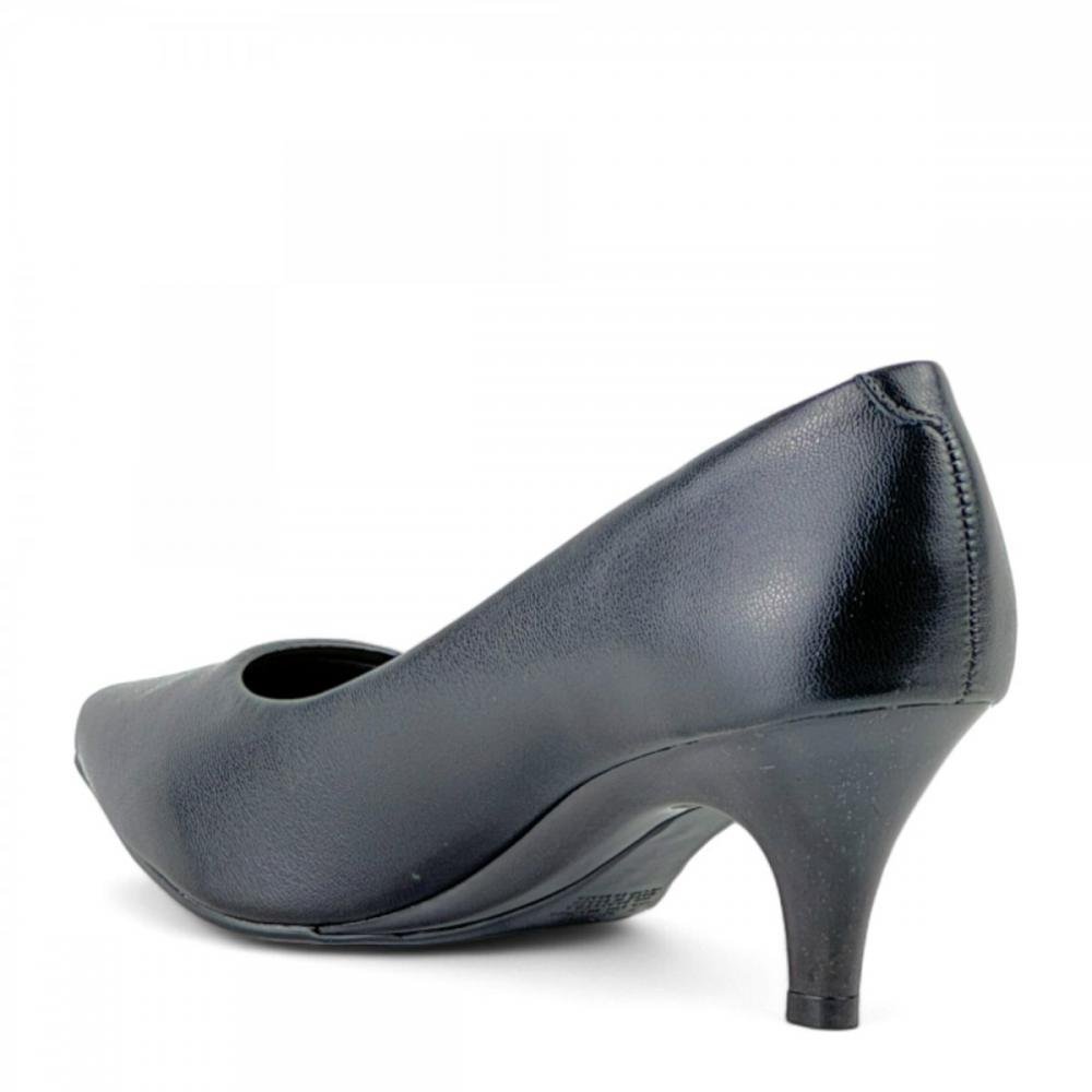Sapatos Scarpin Salto Baixo Beira Rio Feminino Preto 3