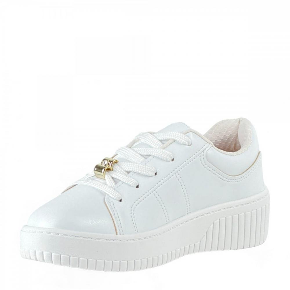 Tênis Casual Plataforma Beira Rio Feminino Branco 2