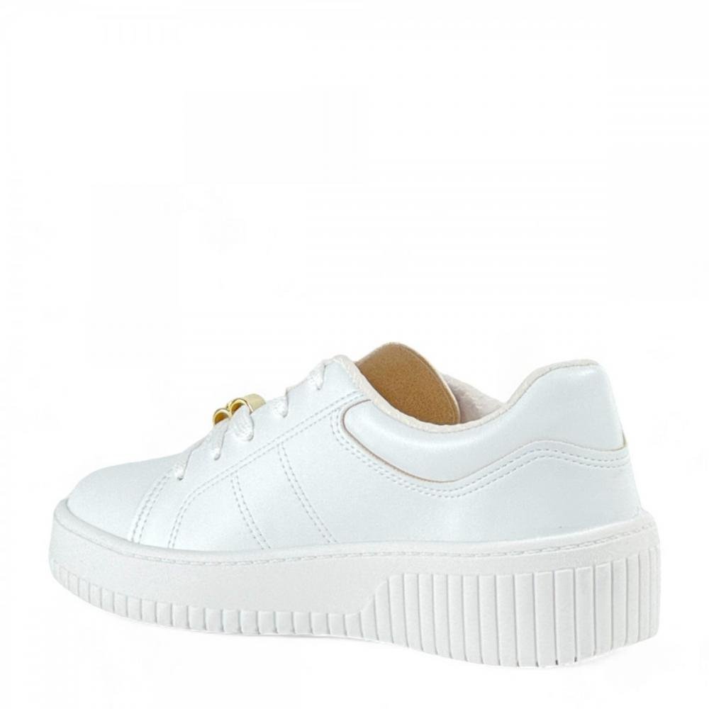 Tênis Casual Plataforma Beira Rio Feminino Branco 3