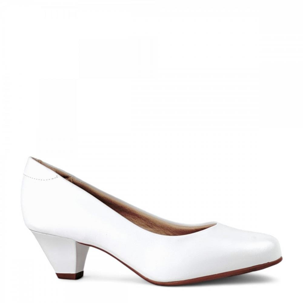 Sapato Casual Salto Baixo Modare Ultraconforto Feminino Branco 1