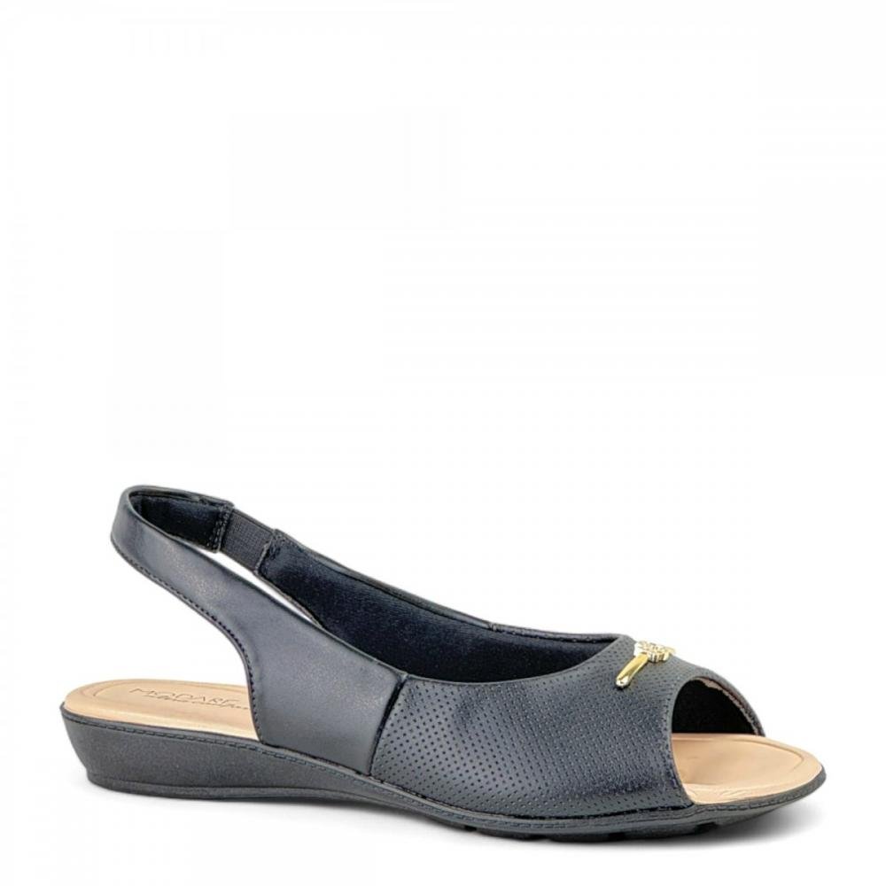 Sandalia Slingback Modare Ultraconforto Feminina Preto 1