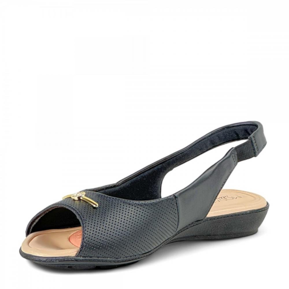 Sandalia Slingback Modare Ultraconforto Feminina Preto 2