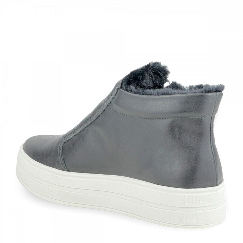 Tênis Cano Alto Botinha Pelo Quiz Feminino Preto 3