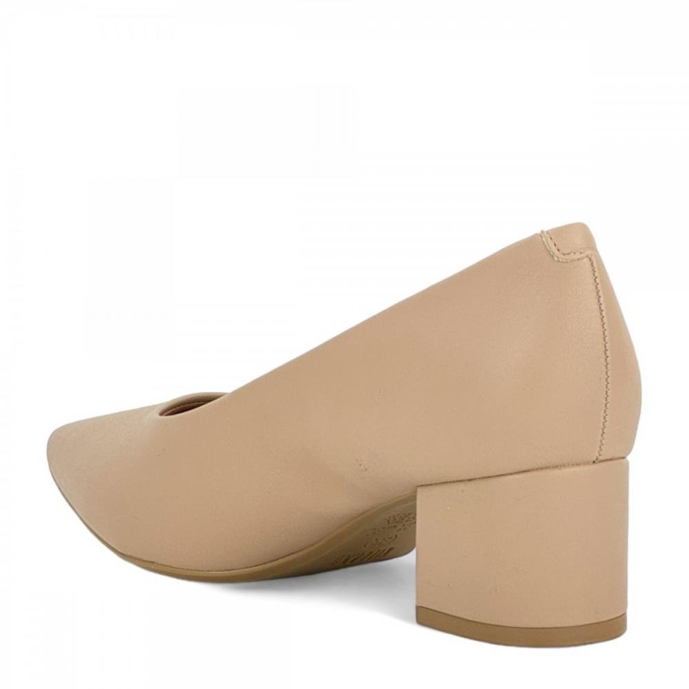 Sapato Salto Bloco Médio Vizzano Feminino Bege 3