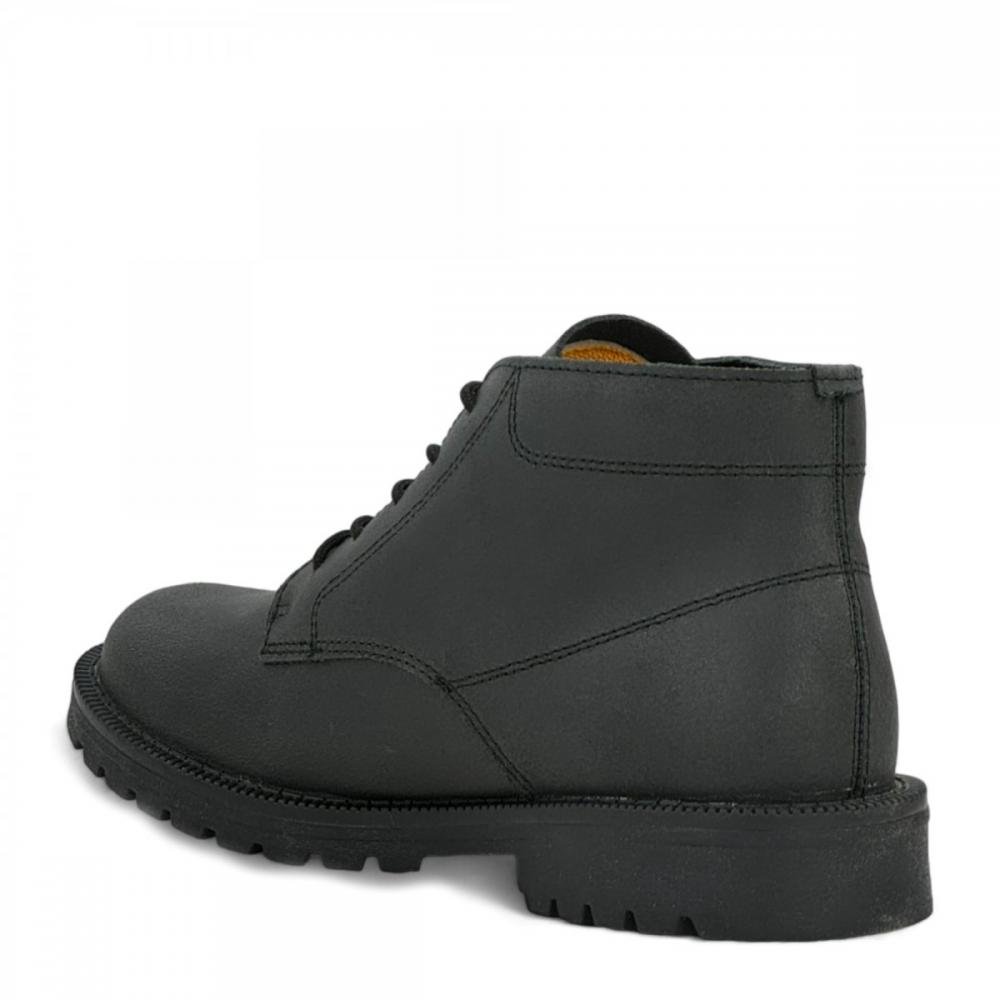 Coturno Couro Legítimo Resistente West Coast Masculino Preto 3