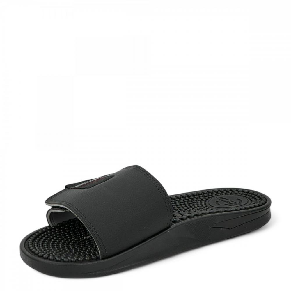 Chinelo Slide Palmilha Massageadora BrSport Masculino Preto 2
