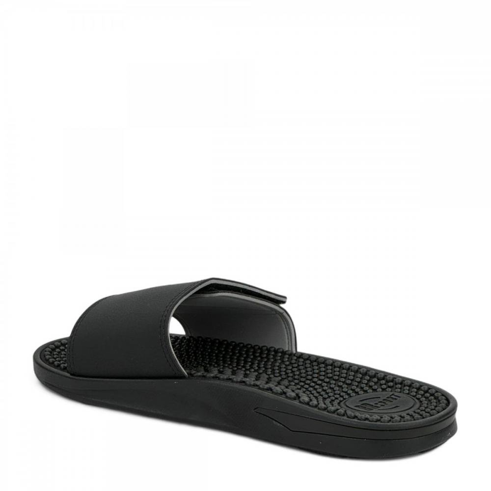 Chinelo Slide Palmilha Massageadora BrSport Masculino Preto 3