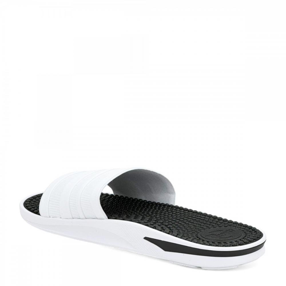 Chinelo Slide Palmilha Massageadora BrSport Masculino Branco 3