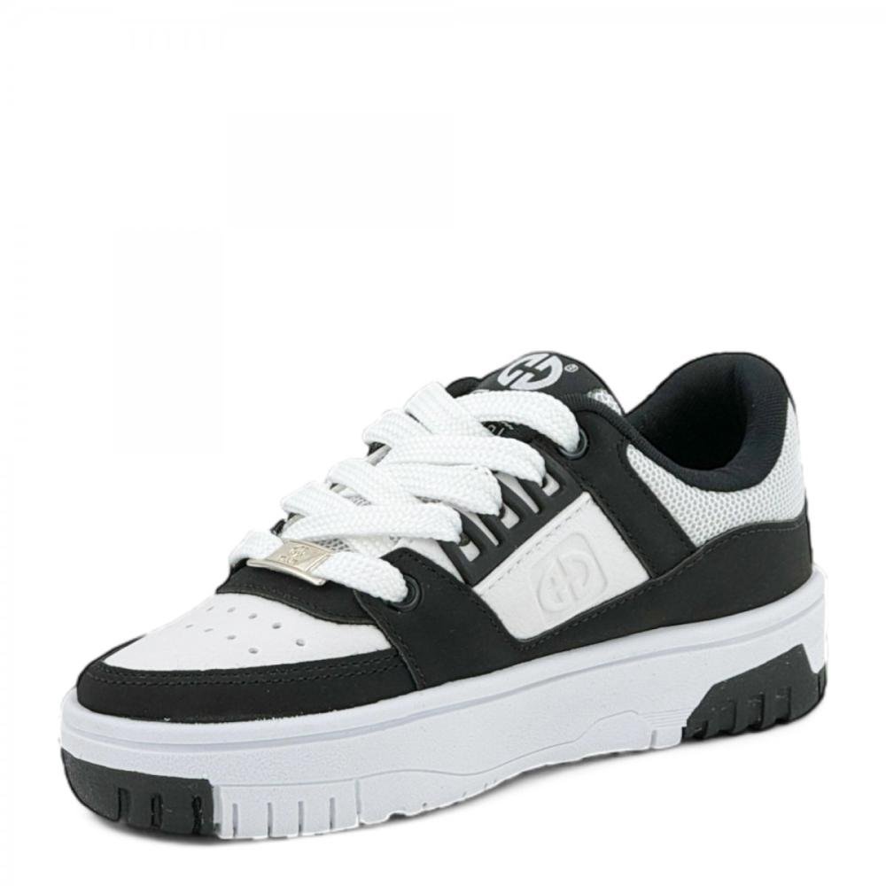 Tênis Casual Street Ollie Infantil Menino Preto/Branco 2