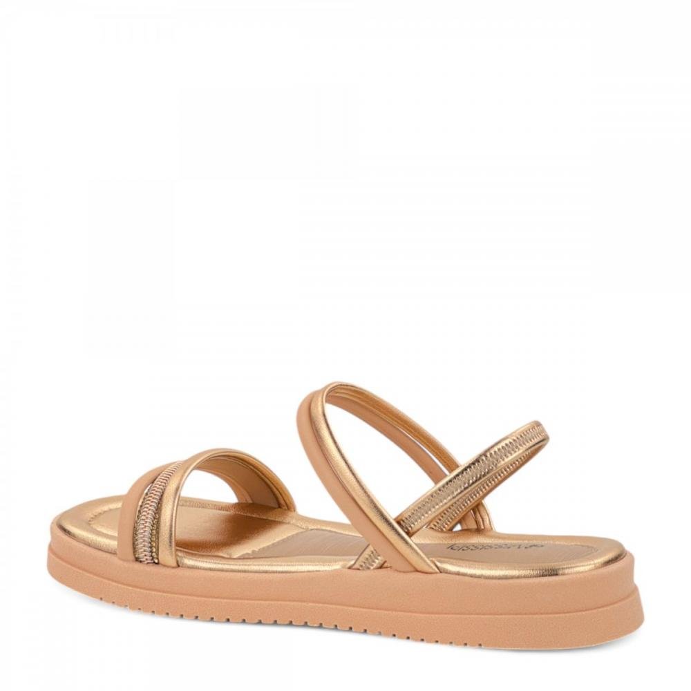 Sandália Papete Brilhantes Mississipi Feminino Bege 3