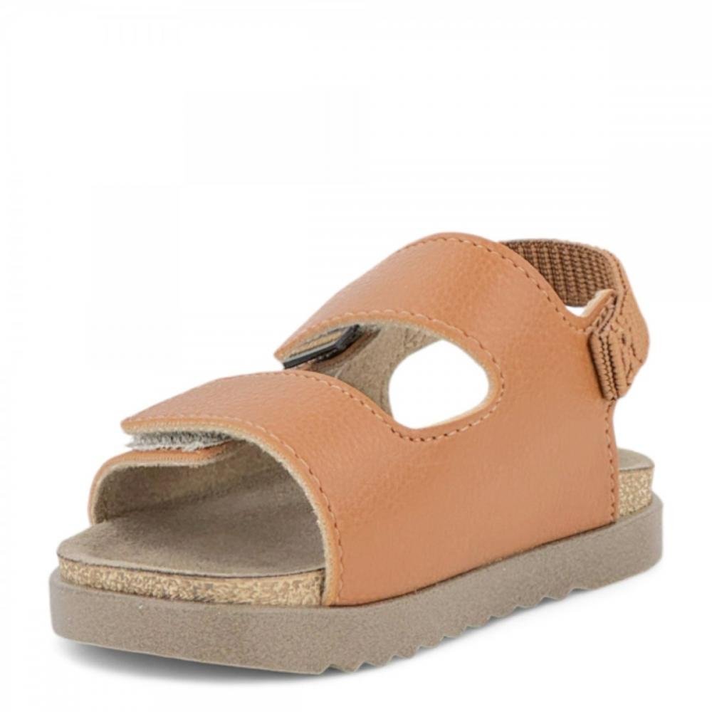 Sandália Papete Ajustável Elástico Molekinho Infantil Menino Marrom 2