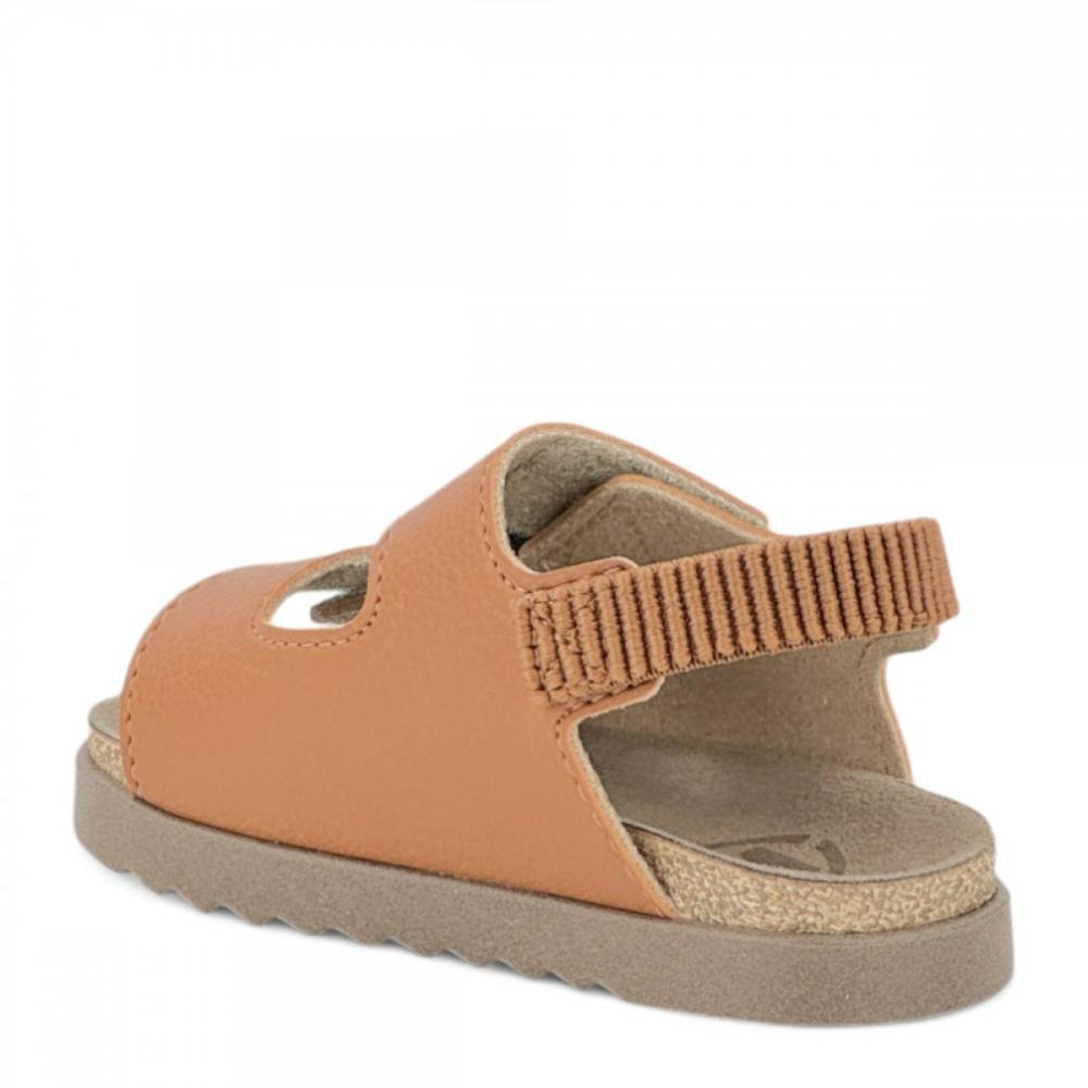 Sandália Papete Ajustável Elástico Molekinho Infantil Menino Marrom 3