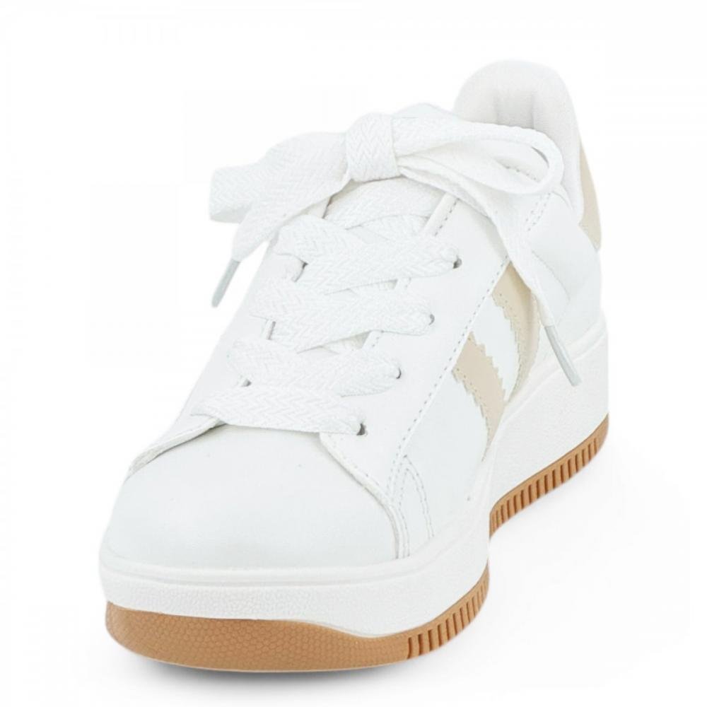 Tênis Casual Street Flatform Quiz Feminino Branco 2