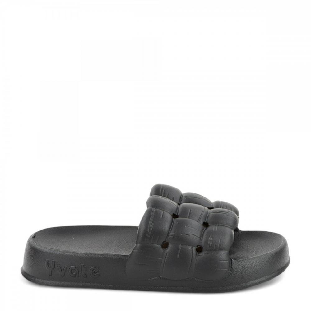 Chinelo Slide Nuvem Ultraleve Mina India Adulto Preto 1