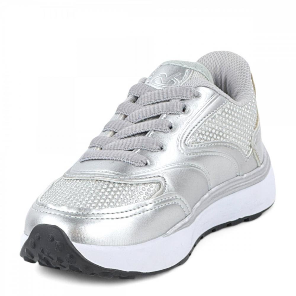 Tênis Casual Via Vip Infantil Menina Prata 2