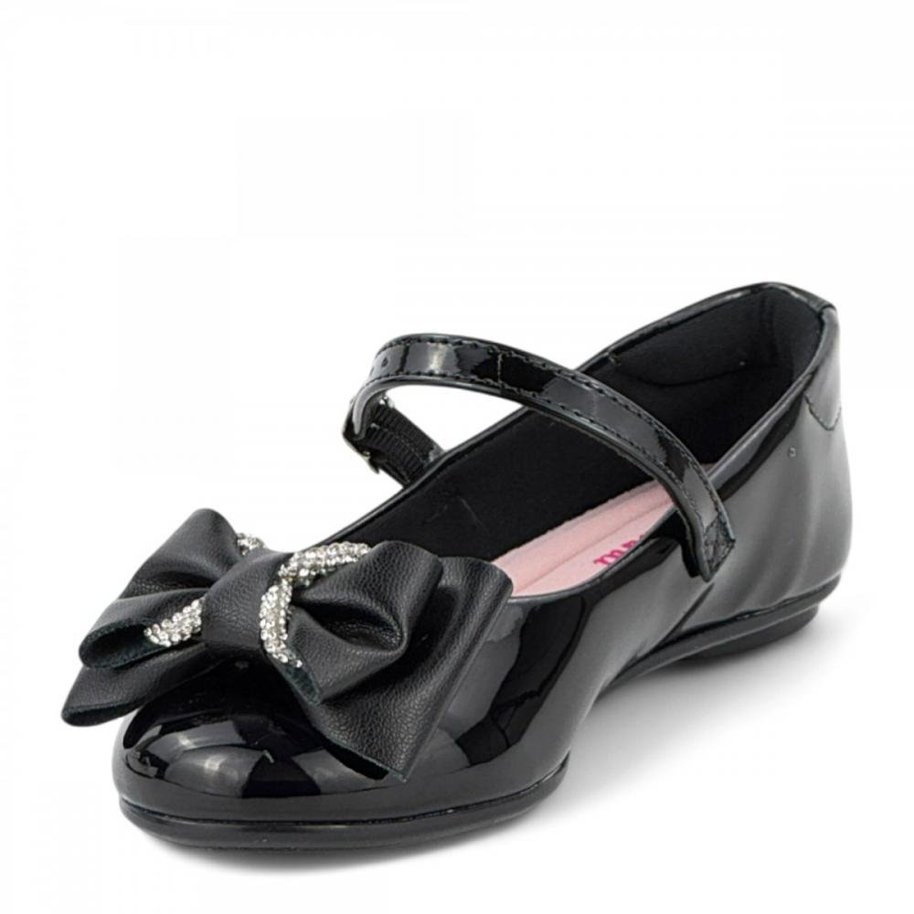 Sapatilha Casual Boneca Laço Molekinha Infantil Menina Preto 2