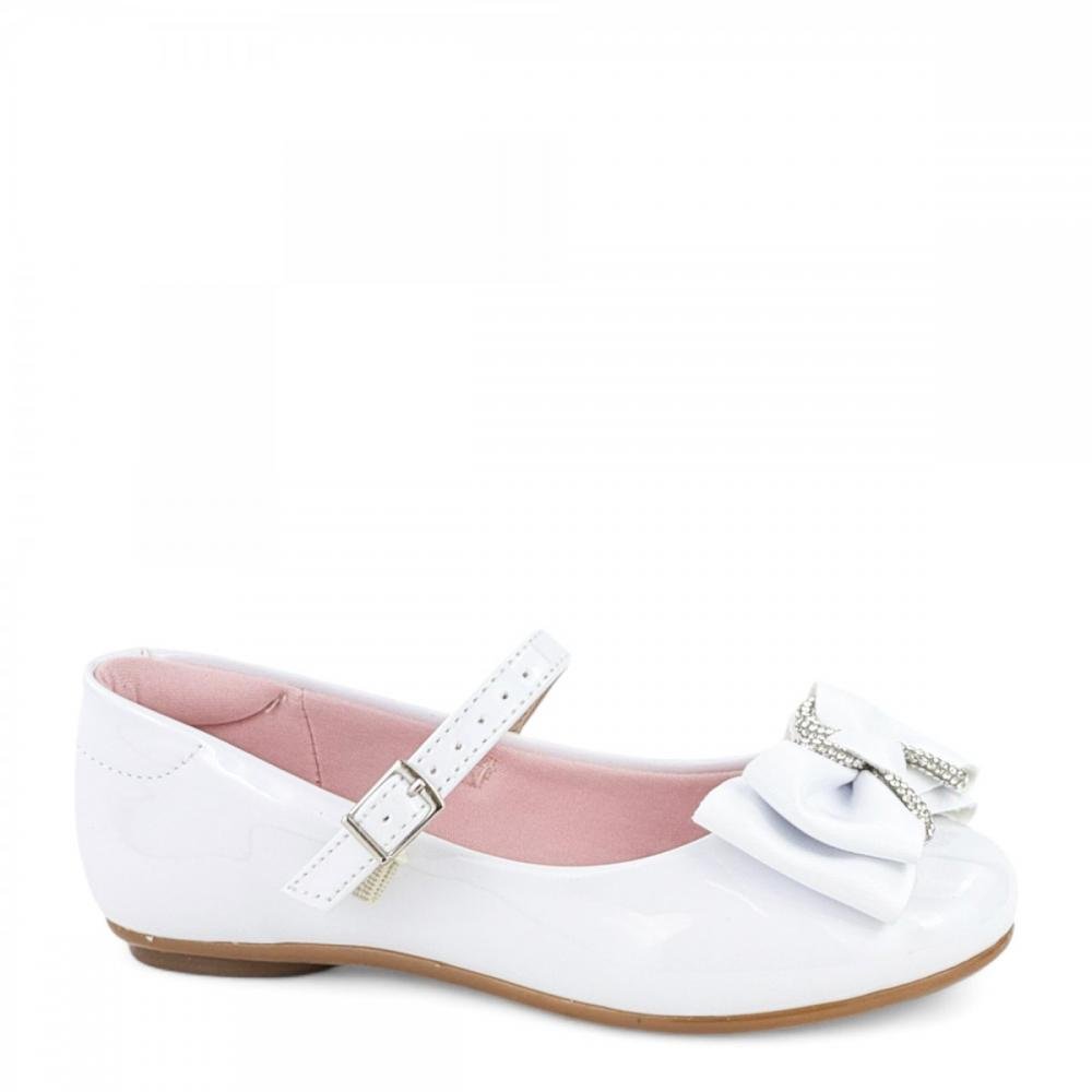Sapatilha Casual Boneca Laço Molekinha Infantil Menina Branco 1