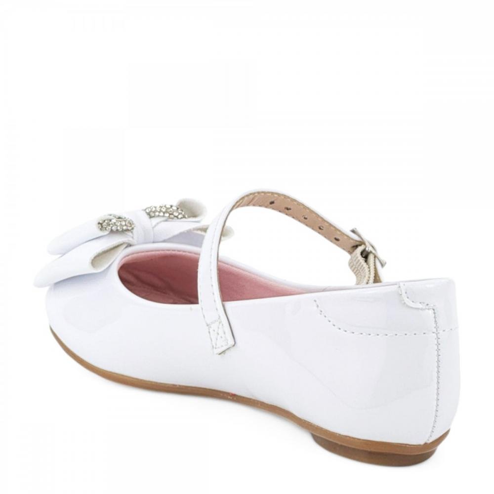 Sapatilha Casual Boneca Laço Molekinha Infantil Menina Branco 3