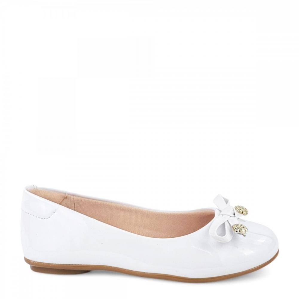 Sapatilha Casual Laço Molekinha Infantil Menina Branco 1