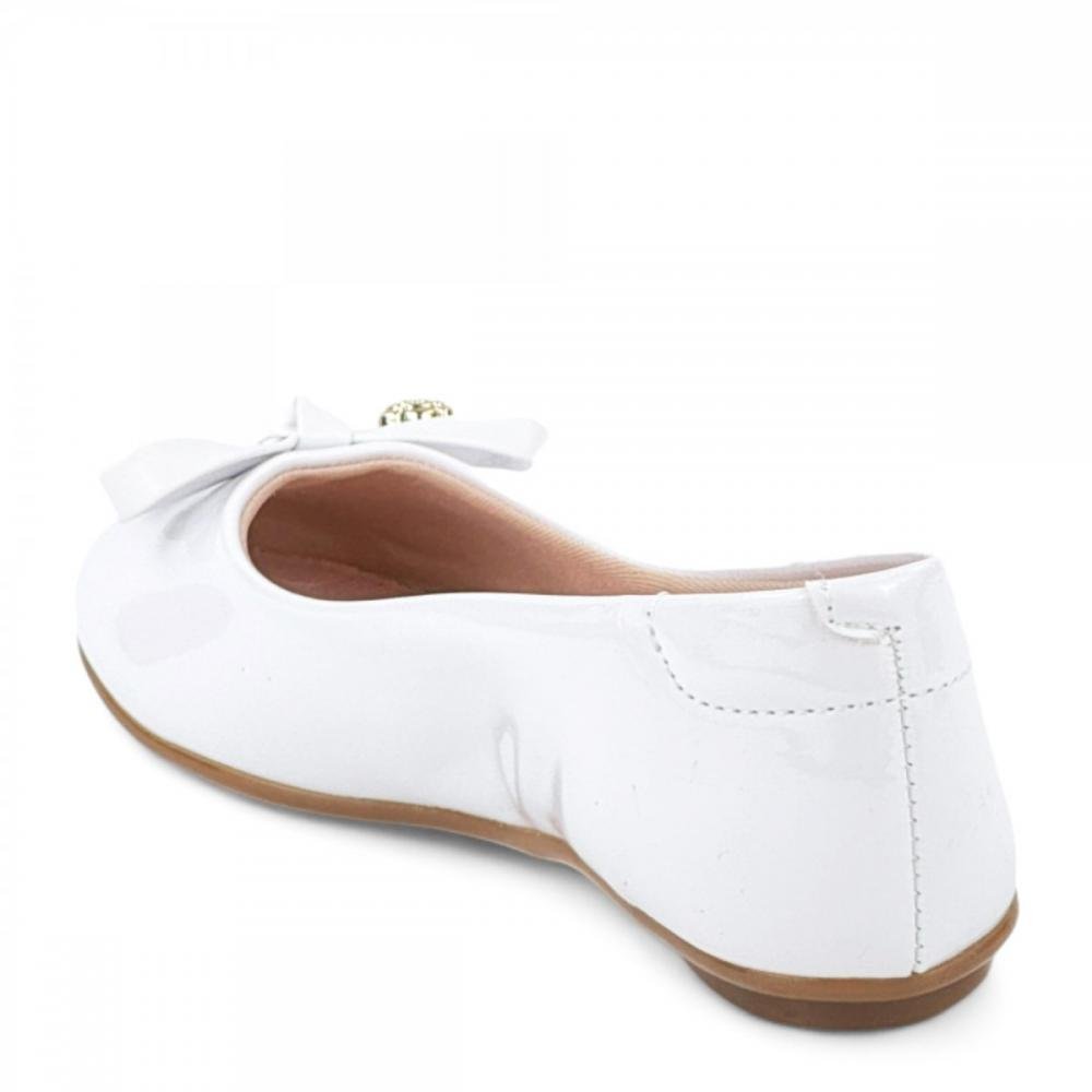 Sapatilha Casual Laço Molekinha Infantil Menina Branco 3