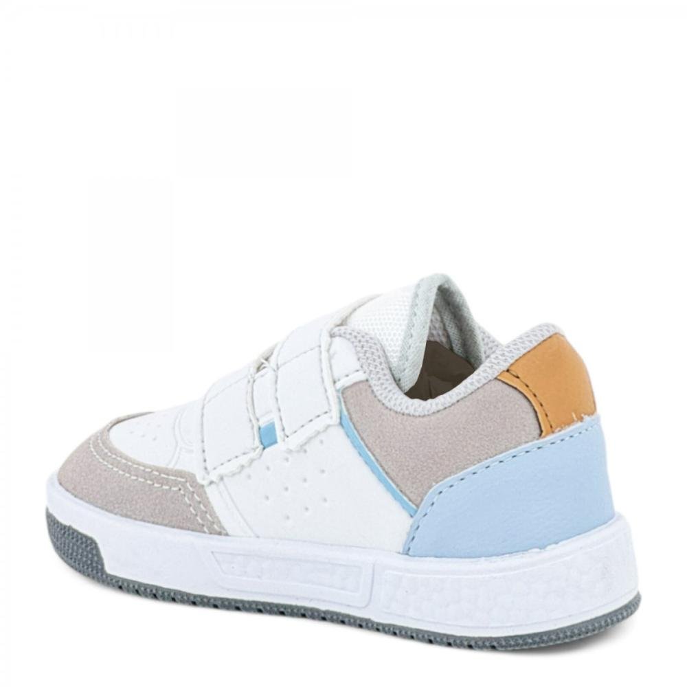 Tênis Casual Ajustável Via Vip Infantil Menino Branco 3