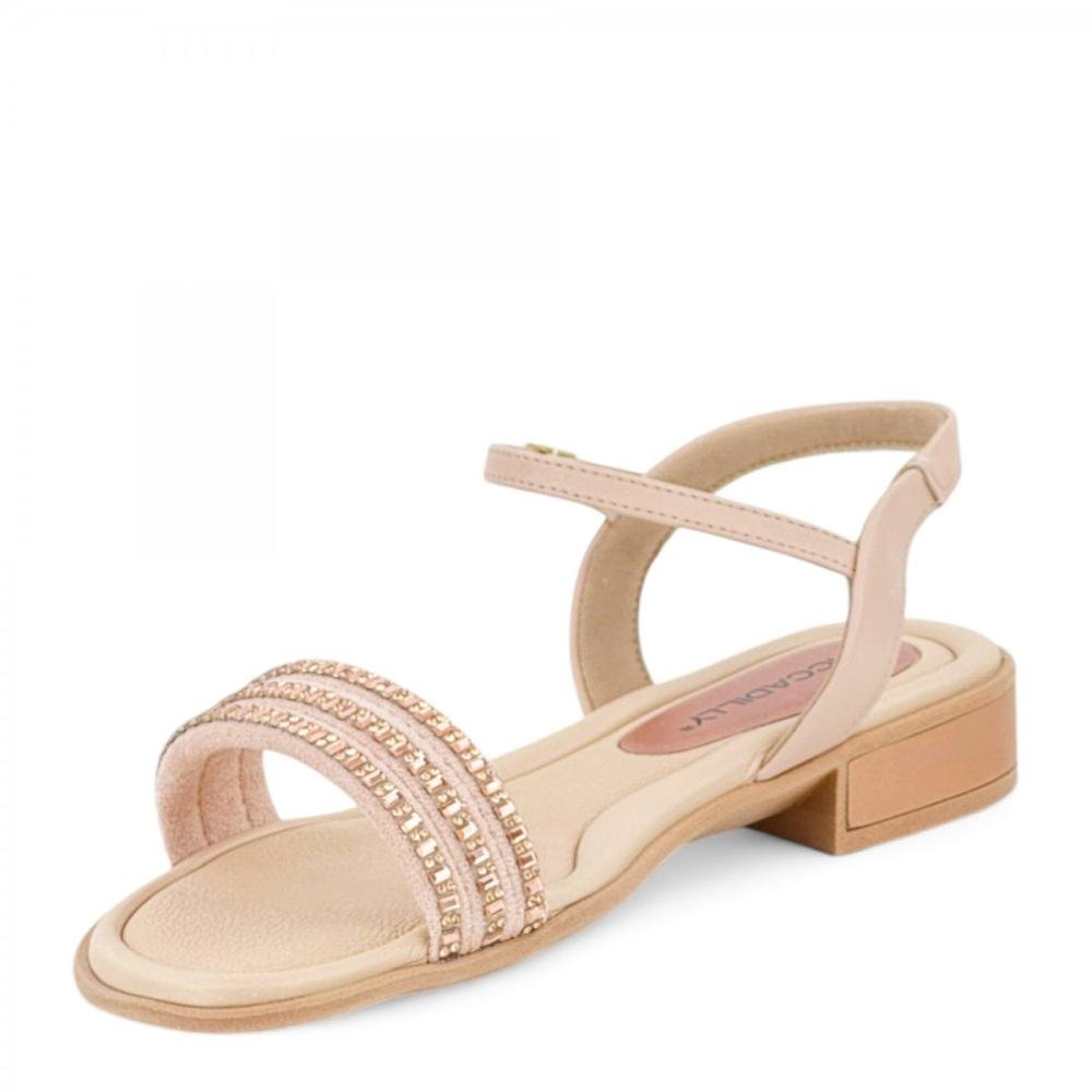 Sandália Salto Baixo Casual Piccadilly Feminina Rosa 2