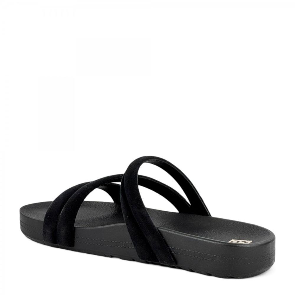 Tamanco Papete Veludo Casual Zaxy Feminino Preto 3