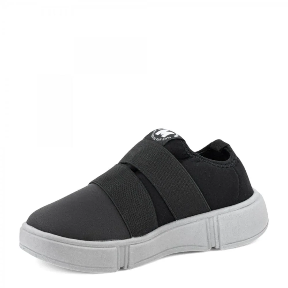 Tênis Casual Calce Fácil Molekinho Infantil Menino Preto 2
