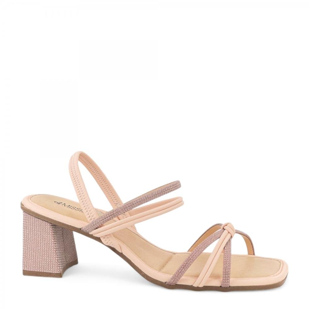 Sandália Casual Brilhantes Mississipi Feminina Rosa 1