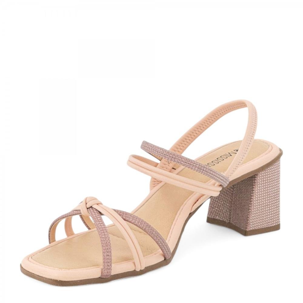 Sandália Casual Brilhantes Mississipi Feminina Rosa 2