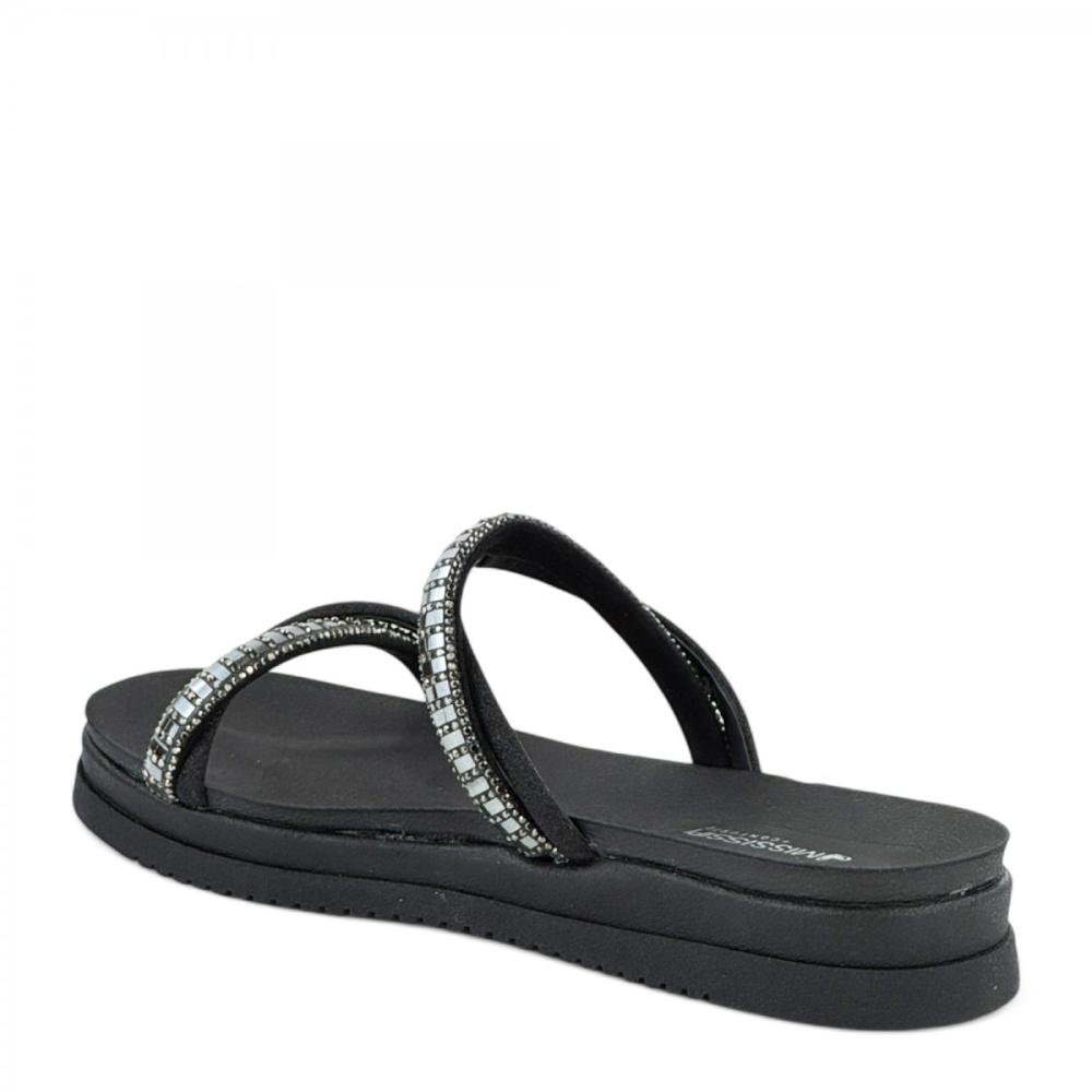 Tamanco Papete Casual Brilhantes Mississipi Feminina Preto 3