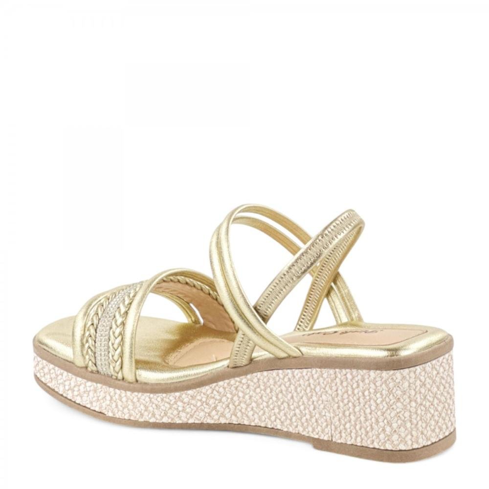 Sandália Casual Flat PinkCats Infantil Menina Dourado 3
