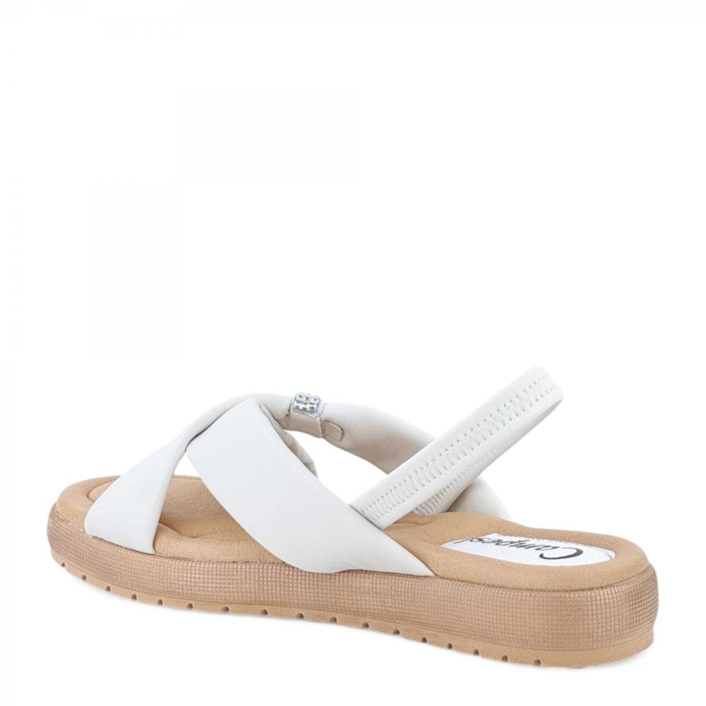 Sandália Casual Comfort Campesí Feminina Branco 3