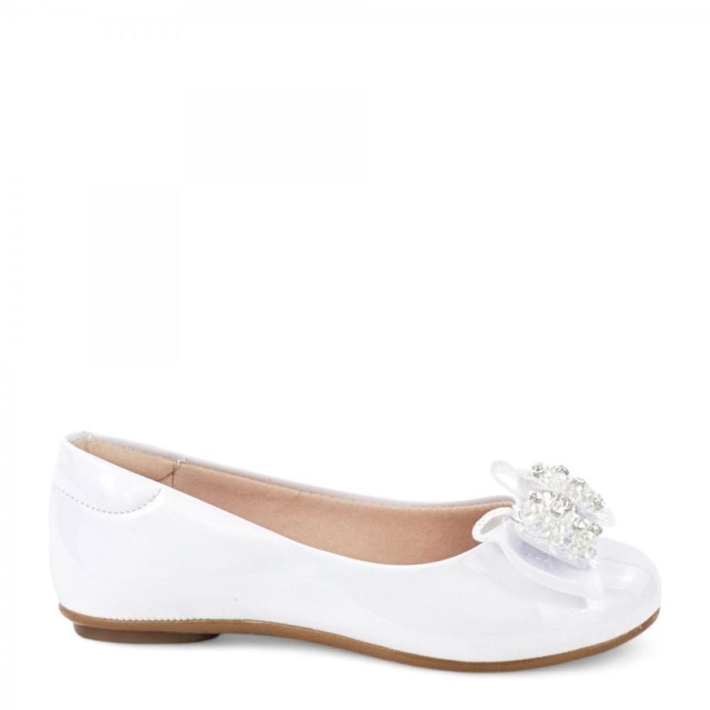 Sapatilha Casual Laço Molekinha Infantil Menina Branco 1